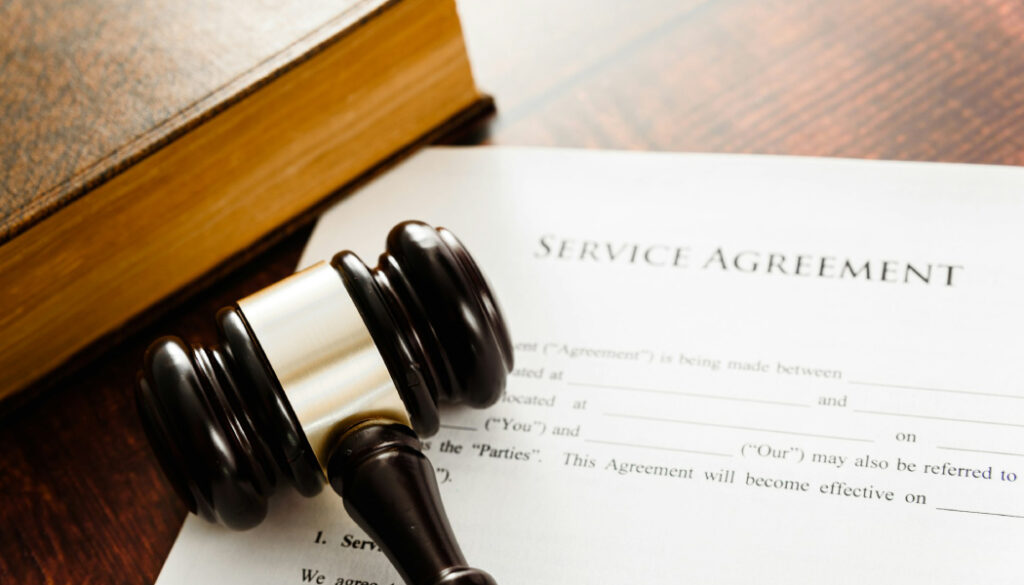 Debt collectors working in office